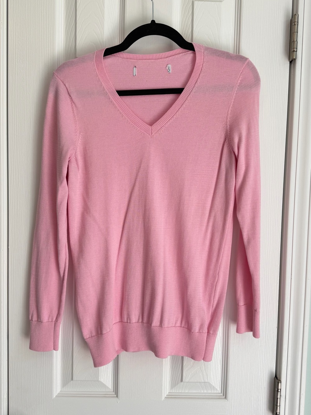 Classic Pink V-Neck Sweater for Women